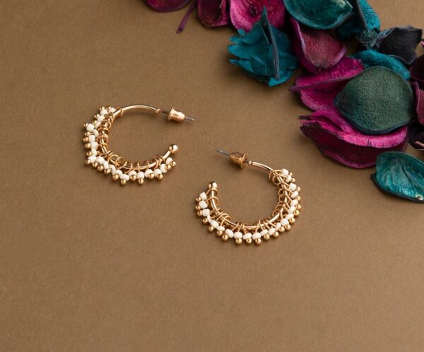 Gold Plated Fashion Beads Western Earrings - for Girls fashion and Gifts for women